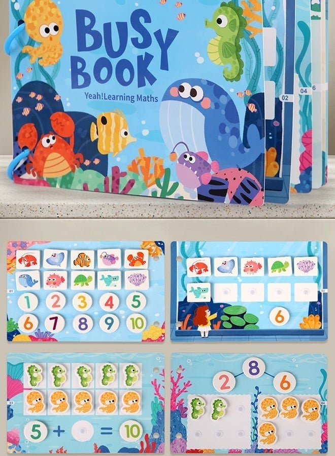 MTL Montessori Busy Book for Babies – Early Learning Quiet Book Educational Matching Toy for Kids (Ocean) - Image 3